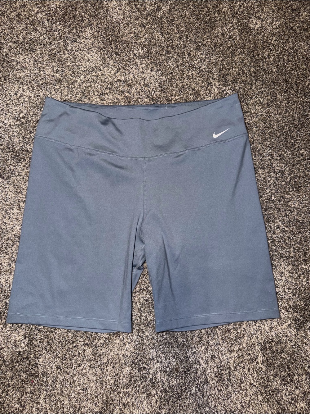 Nike Women's Slate Blue Bike Shorts with Swoosh